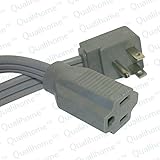 #1 Best Quality Heavy Duty Extension Cord Wire, Grey, (12 FT) Ideal for Air Conditioner and Major Ap