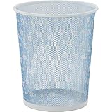 ゴミ箱 スチール「ダストカン」【IT】サイズ：260×260×300mmフラワー(#9879300-10531)ごみ箱 メッシュ 円形 ダストボックス