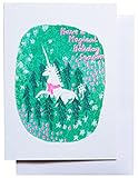 Yellow Owl Workshop アメリカ発キュートなグリーティングカード <MAGICAL HOLIDAY UNICORN> YO-CR902