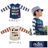 【SiShuNon/FARM】ファーム ロゴ WOW Tシャツ 長袖 120 4 ネイビー