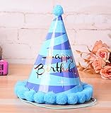 HuaQingPiJu-JP 誕生日パーティー用品輝く星のコーン帽子リトルソフトボールCap_Blue