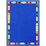 Joy Carpets Kid Essentials Language & Literacy Bilingual Colors Rug Multicolored 10'9 x 13'2 [並行輸入品]