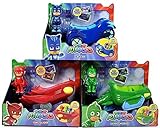 PJ Masks 3 Mobile Vehicles Bundle CAT CAR OWL GLIDER and GEKKO MOBILE [並行輸入品]