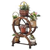 耐腐食性の花のスタンド無垢材の多層花のスタンド屋内のバルコニーのラック取り外し可能な創造的な花のスタンド