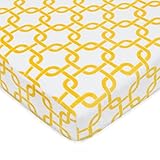 American Baby Company Heavenly Soft Chenille Fitted Pack N Play Playard Sheet, Golden Yellow Gotcha,