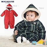 MIKIHOUSE FIRST(ミキハウスファースト)BBBブラックウォッチ＆ドット柄の防寒ツーウェイオール ６０-８０cm,紺（03）