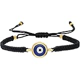 Malaisa Evil Eye Adjustable Hand Kabbalah String Bracelets for Women Men Teen Girls Boys, Handmade Macrame Braided String Bra