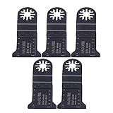 5本ユニバーサル45mm HCS + HSSブラック振動マルチツール木製カッターソーブレードフェインドルレール用ボッシュTCH