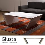 ホワイトハイグロス仕上げ センターテーブル / Giusta(ギュスタ) ホワイト