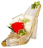 ミレニアムアート メヌエット デラックス ハイヒールゴールド 花レッド PZ323G R