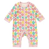 (チャックル) chuckle お花柄前開き長袖カバーオール ピンク 70cm P2989-70-20