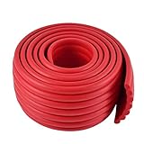 uxcell コーナークッション　コーナーガード　コーナーパッド　コーナーカバー ケガ防止　保護 コーナー エッジ クッション 家具ガード ソフト テーブル 安全保護 接着テープ付き レッド