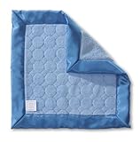 SwaddleDesigns Baby Lovie Security Blanket Cozy Micro Fleece Blue Jewel Tone Puff Circles with Satin