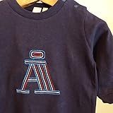 MOMENT(モーメント) イニシャル刺繍 ロンパース A (70) オリジナル 名入れ刺繍 70,NAVY