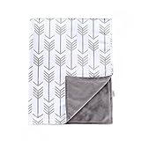 Towin Baby Arrow Minky Plush Receiving Blanket, Grey 30x40 by TOWIN BABY
