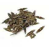 uxcell アンティーク・ボックスラッチ　ブロンズ・トーン　4ホール　ヴィンテージスタイル　20個入り