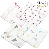 Muslin Swaddle Blankets for Baby - 4 Blanket Set - Unisex Color Pack For Boys and Girls - Newborn In