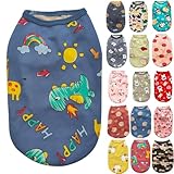 RIOSTUDIO 犬服 秋 冬 (S〜6XL) 犬の服 可愛い キャラクタータンクトップ 裏起毛 暖かい 猫服 防寒 ドッグウェア ペット服 ワンコ服 小型犬 中型犬 大型犬(⑧キリン×レッド,3XL)