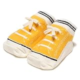 スニーカーカップソックス 黄 11-13cm