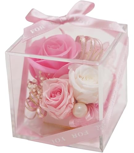 Amazon｜【MELIA I FLEUR】プリザーブドフラワー クリアドーム型