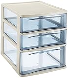 スタックチェストA4コンビ3段 Ａ4-C3 （8個セット） ダークブルー （事務用品 収納）