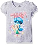 Shimmer and Shine Little Girls' Toddler Short Sleeve T-Shirt Heather Grey 4T [並行輸入品]