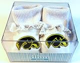 Iowa Hawkeyes Boxed Baby Booties withレース