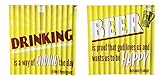 ケープ職人によるBrew引用符CorrugatedメタルアウトドアSigns、2のセット、15.5 X 16.5インチ