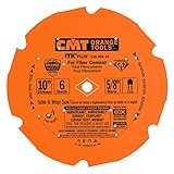 CMT 236.006.10 ITK PLUS Diamond Saw Blade for Fiber Cement Products, 10-Inch x 6 Trapezoidal Teeth w