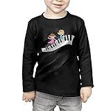 ピアノを演奏している子供 子供服 春秋 長袖 Tシャツ トレーナー 丸い襟 キッズ 男の子 女の子 ベビー おしゃれ カジュアル ファッション 可愛い