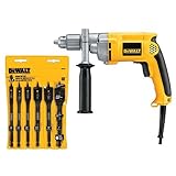DEWALT DW235GA 7.8 Amp VSR Drill with Spade Bit Assortment (6 Piece), 1/2" [並行輸入品]