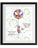 uhomateジャックサリー・Jack and Sally Nightmare Beforeクリスマスホームキャンバス印刷ウォールアート記念ギフトベビーギフトインスピレーション引用符壁装飾リビングルー