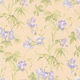 Brewster 414-65780 Iris Lavender Iris Floral Wallpaper Lavender [並行輸入品]