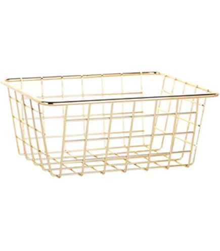 Amazon.co.jp: COPISSO カゴ ゴールド 3個セット ワイヤーバスケット