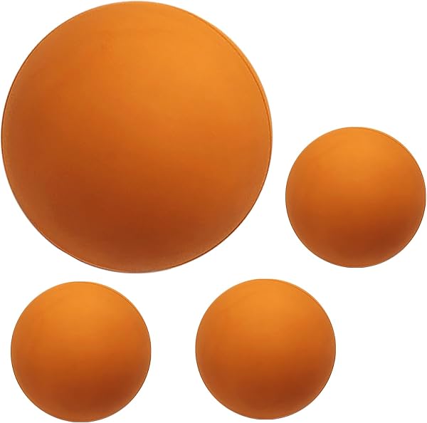 MLQKPWY 4 Piece Training Squash Ball, 2.36" Squash Ball Beginner, Heavy Duty Rubber Hollow Ball, High Elasticity Squash Ball for Adult Men and Women, Reaction Training Practice - 1