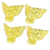 uxcell コーナークッション　コーナーガード　コーナーパッド　コーナーカバー ケガ防止　保護 コーナープロテクター ガード ジューリー ギフト ボックス装飾 25mmx25mm 金色調 4個入り