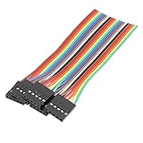 uxcell　ジャンパーワイヤー　リボンケーブル　シングルヘッド　メス　10cm長さ　2.54mmピッチ　5P　5本入り