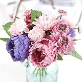 Mikey Store人工フェイク牡丹シルク花ブライダル紫陽花ホームウェディング庭装飾 M パープル Mikey Store 2