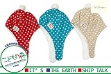 【子供服】 kids zoo (キッズズー) 接結水玉ジャガード裏ボア帽子 44cm，48cm W51402