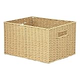 【メルカド かご収納雑貨の店】 カラーボックス対応ペーパー製収納ケース/カラー：ナチュラル