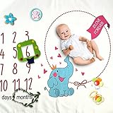 赤ちゃん月間マイルストーンブランケット新生児月間パーソナライズドフォトブランケットフォト小道具撮影男の子女の子のための背景,B
