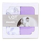 LAT 2-Pack Unisex Baby Cotton Muslin Swaddle Blanket 47 x 47 Large Premium Muslin Swaddling Blankets