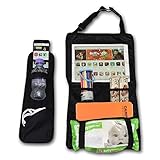 Car Back Seat Organizer and Car Side Organizer Set with Touch Screen iPad Holder - Kids toy storage 