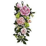ほぼ自然ミックスピオニーと紫陽花ティアドロップシルクPlant
