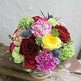 Berry basket アレンジ(Lサイズ)　生花のアレンジメントです 。「誕生日」「お祝い」「贈物」 お届け日指定可 (水曜定休につき木曜日のお届け不可)。午前中のお届け日時指定便のご注文で翌日配