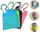 TECH-P Creative Life Sand Away Mesh Beach Bags 29cm x 35cm Breathable Sea Shell Bags with Adjustable