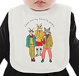 Cats are my favourite people ネクタイを有する有機ビブ Medium