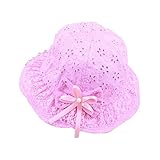 (よキーよ)Yokeeyoベビー用ハット つば広 ちょう結び 韓国風 刺繍 可愛い フィッシャーマンハット 赤ちゃんキャップ アウトドアハット 軽いキッズ帽子 子供サンバイザー 人気 女の子 紫外線 