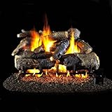 ピーターソンリアルファイアー30-inch Charred Americanオークログセットwith VentedプロパンANSI認定g46 Burner – 変数Flameリモート