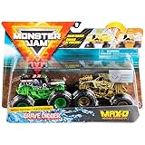 Monster Jam、公式墓掘り機対マックスDカラーチェンジダイカストモンスタートラック、1:64スケール